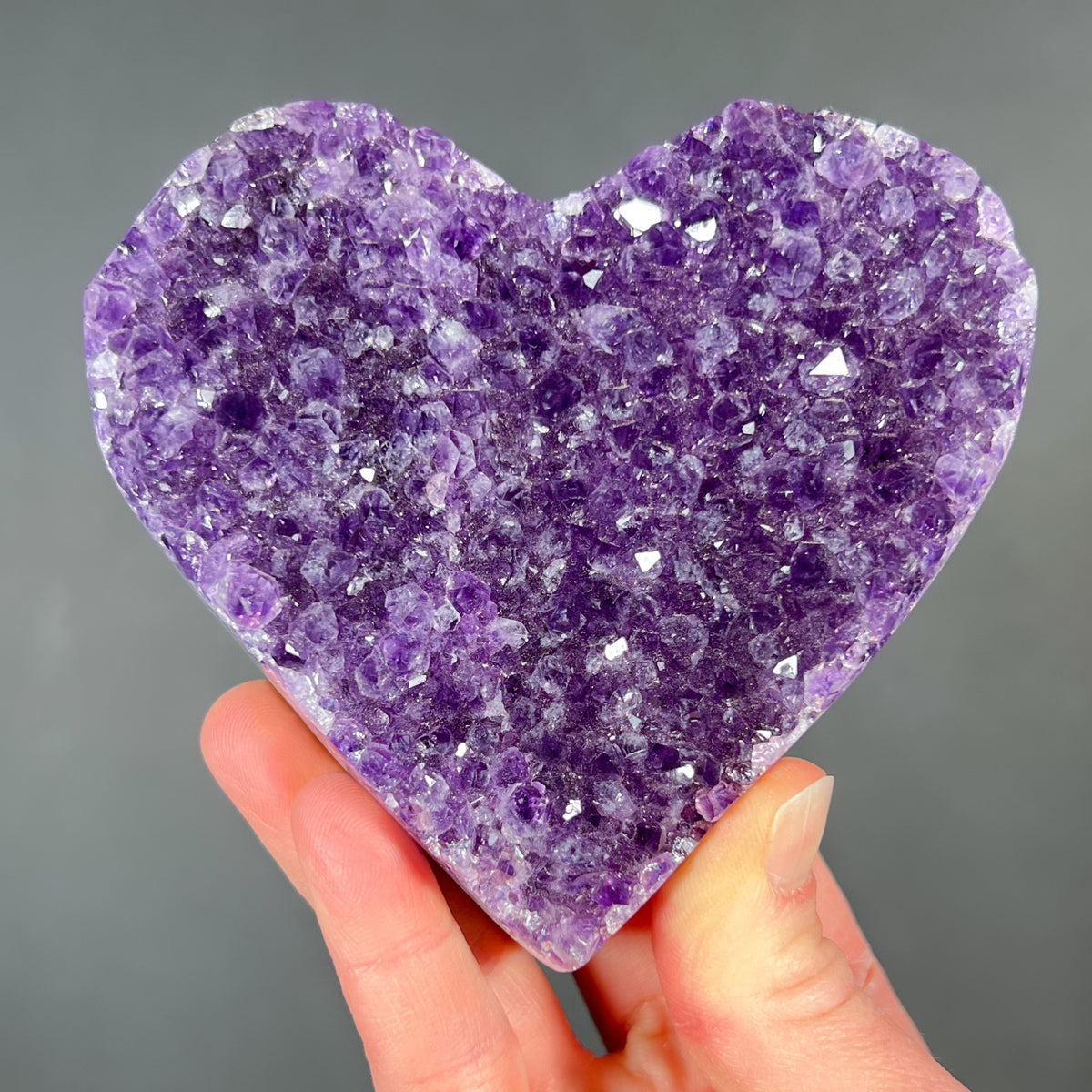 Purple Amethyst Crystal Heart
