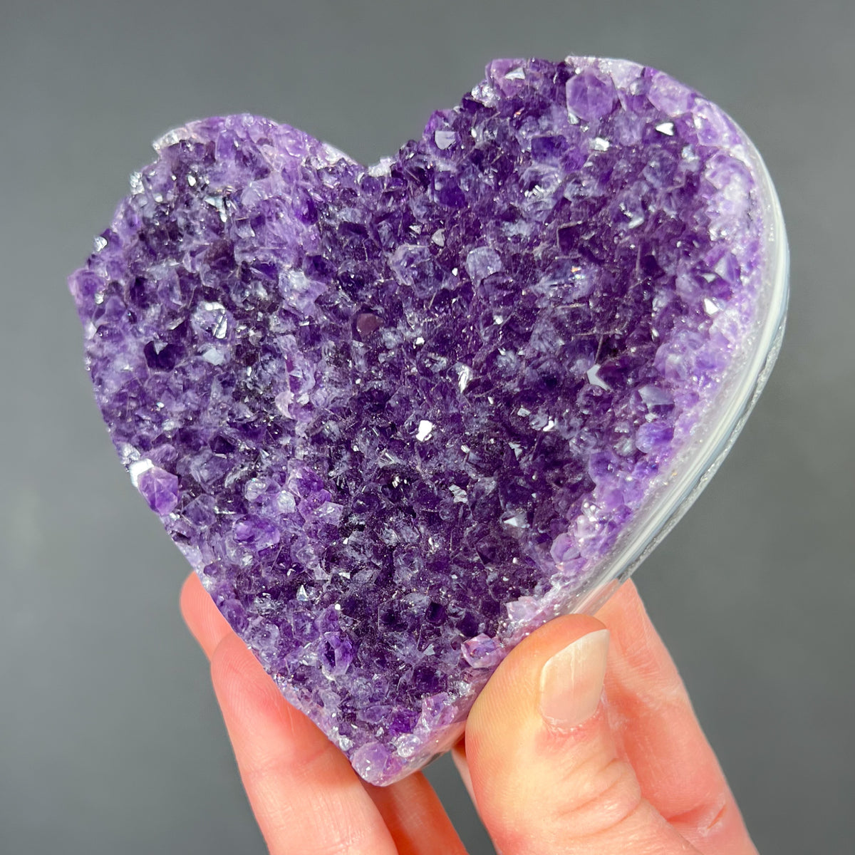 Purple Amethyst Crystal Heart