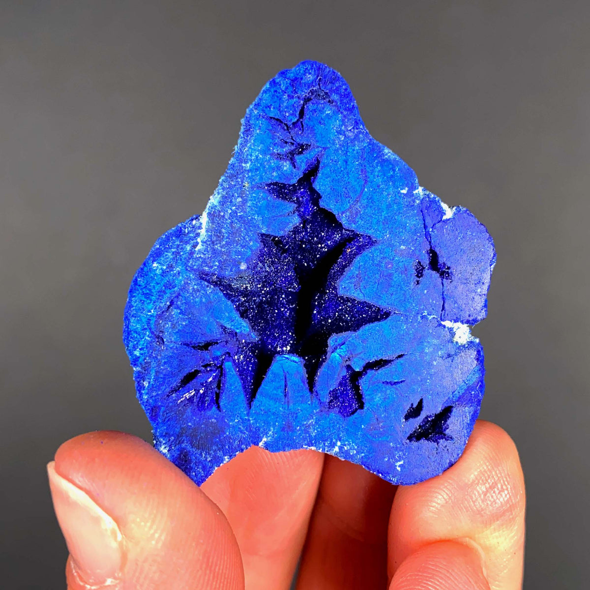 Inside of an Azurite &quot;Blueberry&quot; nodule