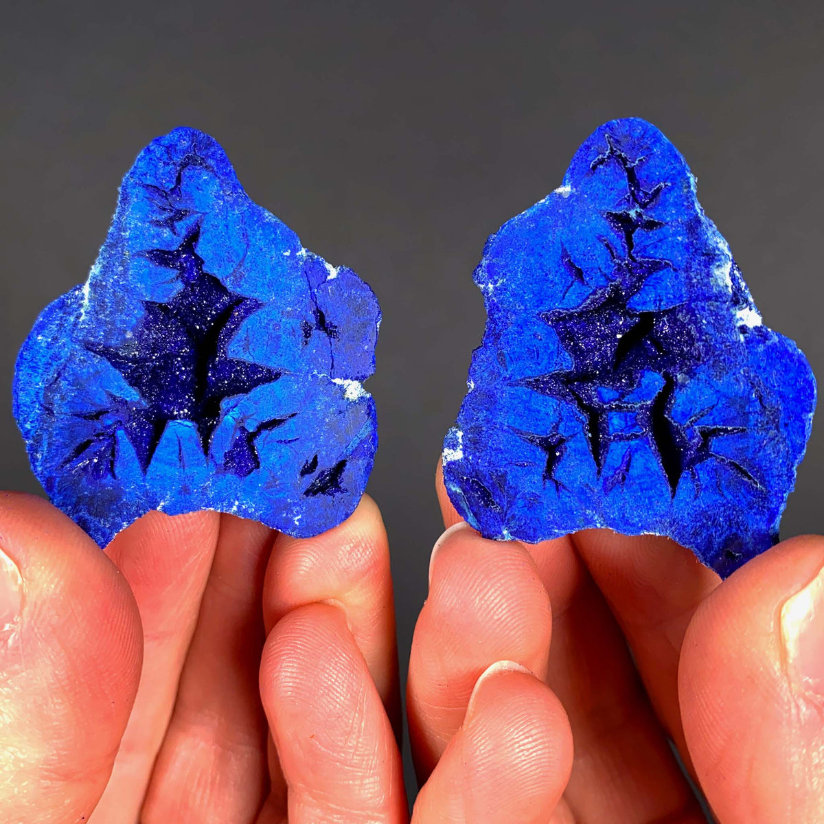 Azurite Geode with Azurite Crystals Inside