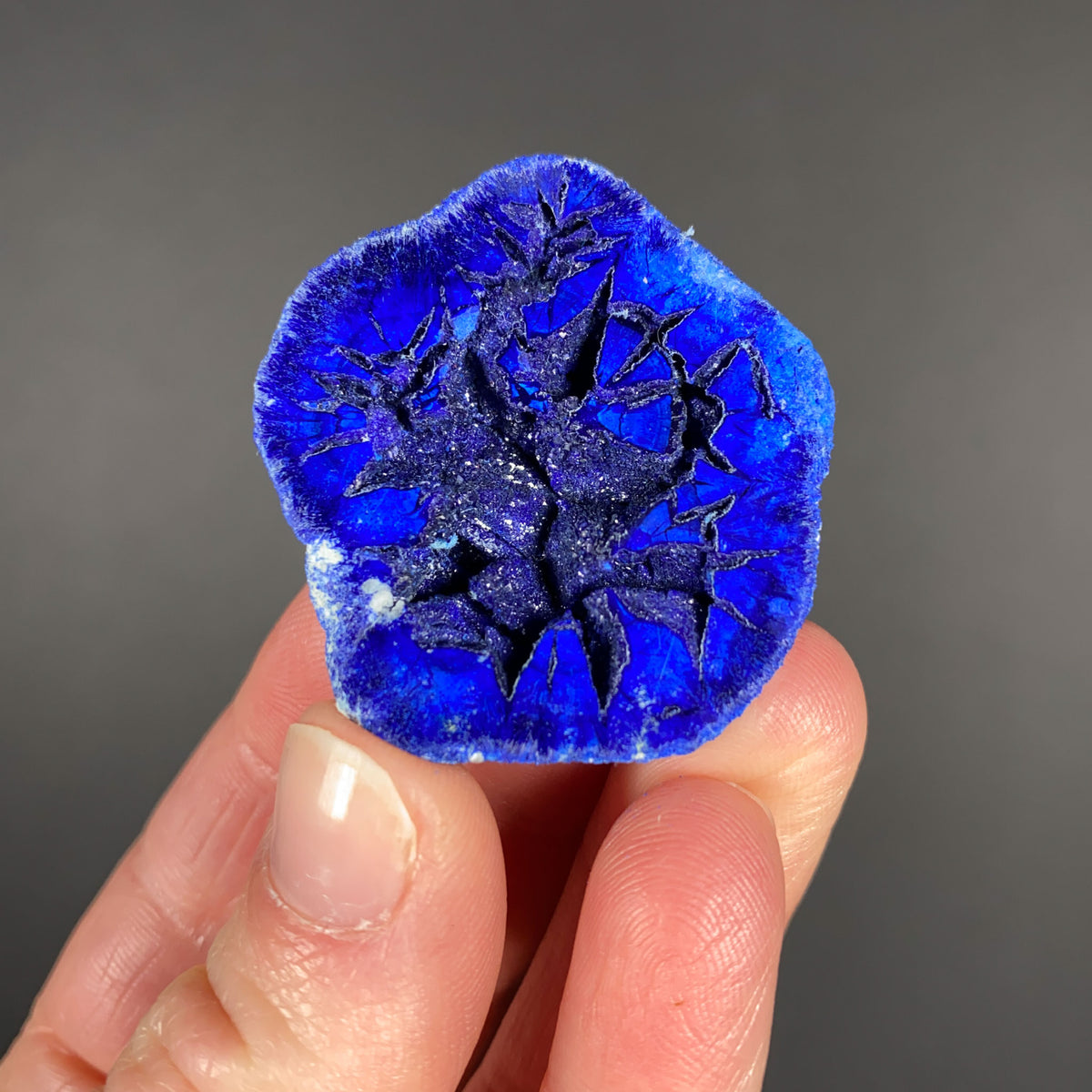 Inside of an Azurite Geode