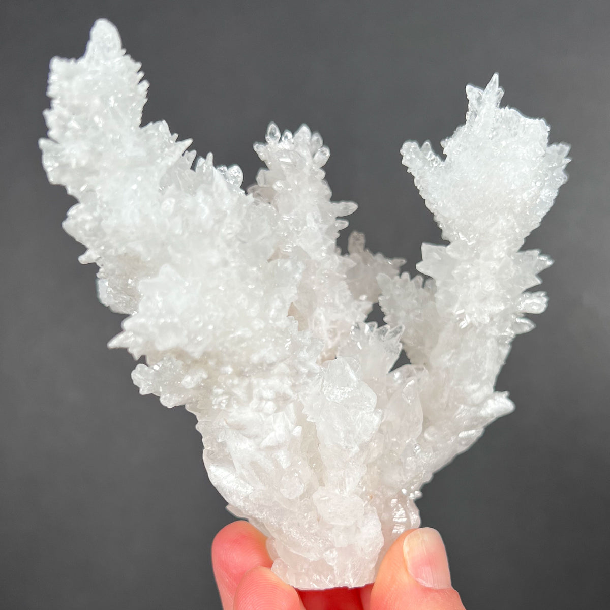 White Crystalline Calcite with Aragonite from Mexico