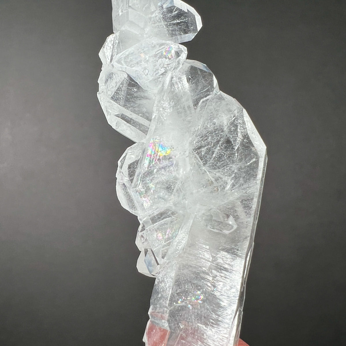 Internal Rainbows inside Faden Quartz Crystal
