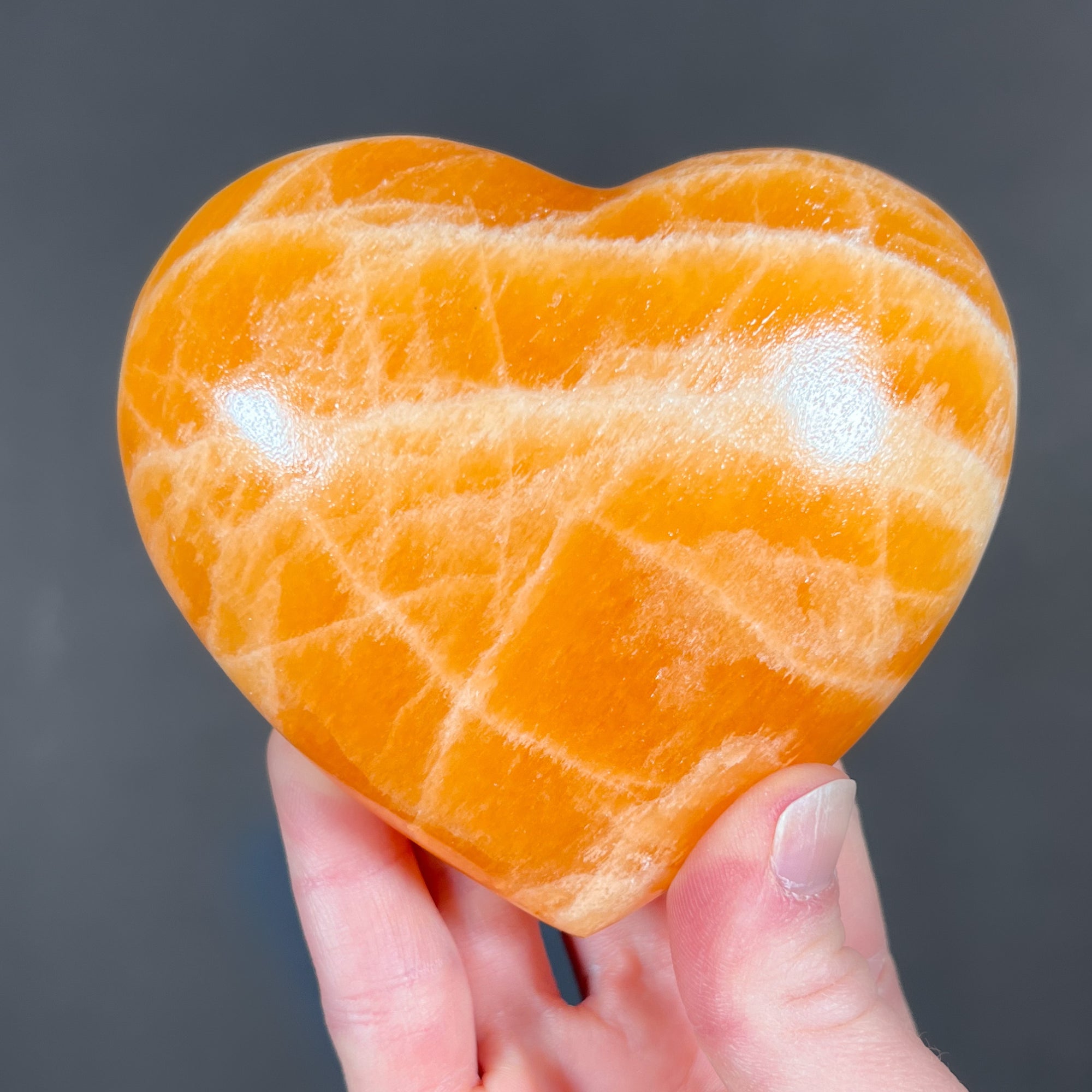 Honeycomb Calcite Heart