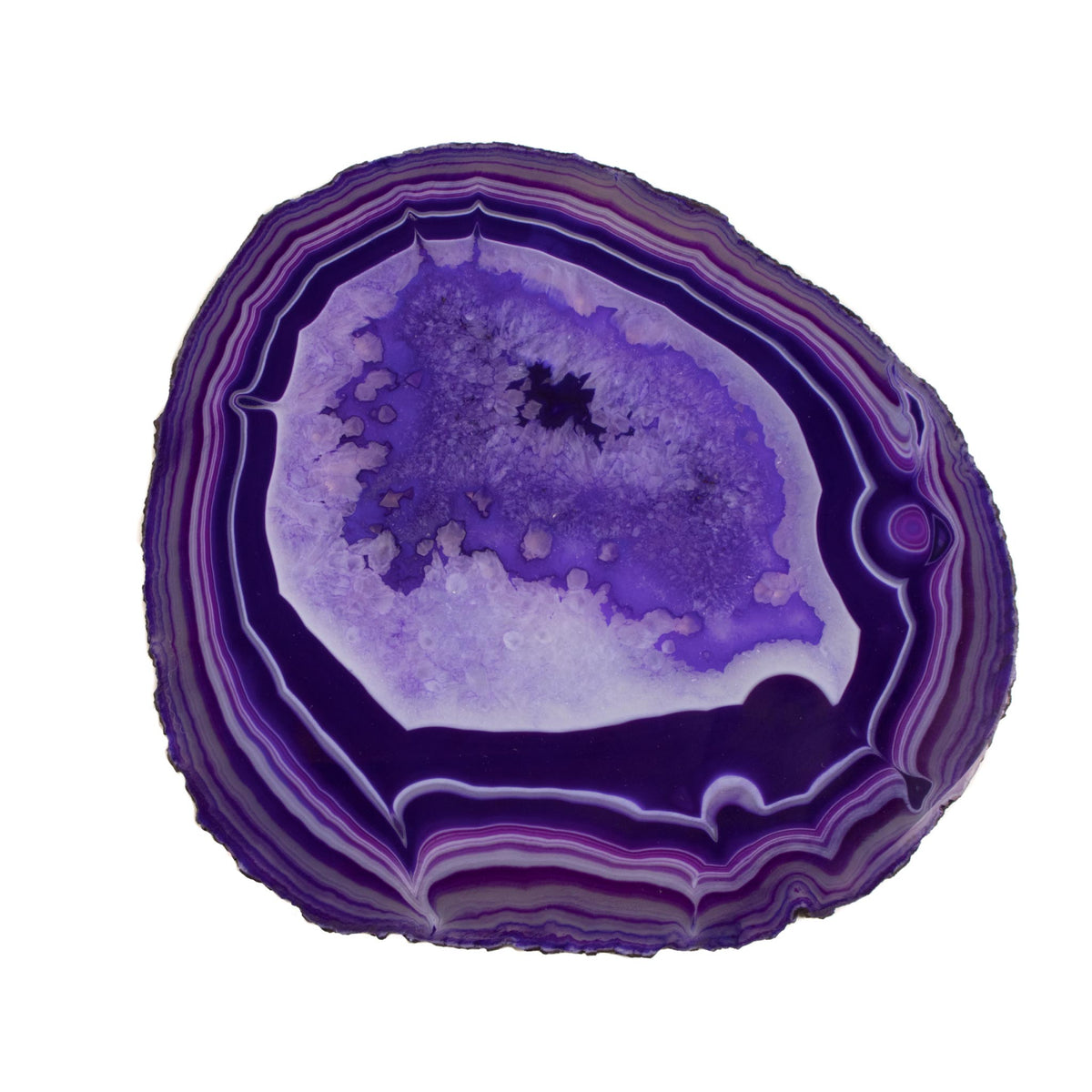 Large Purple Agate Slice from Brazil