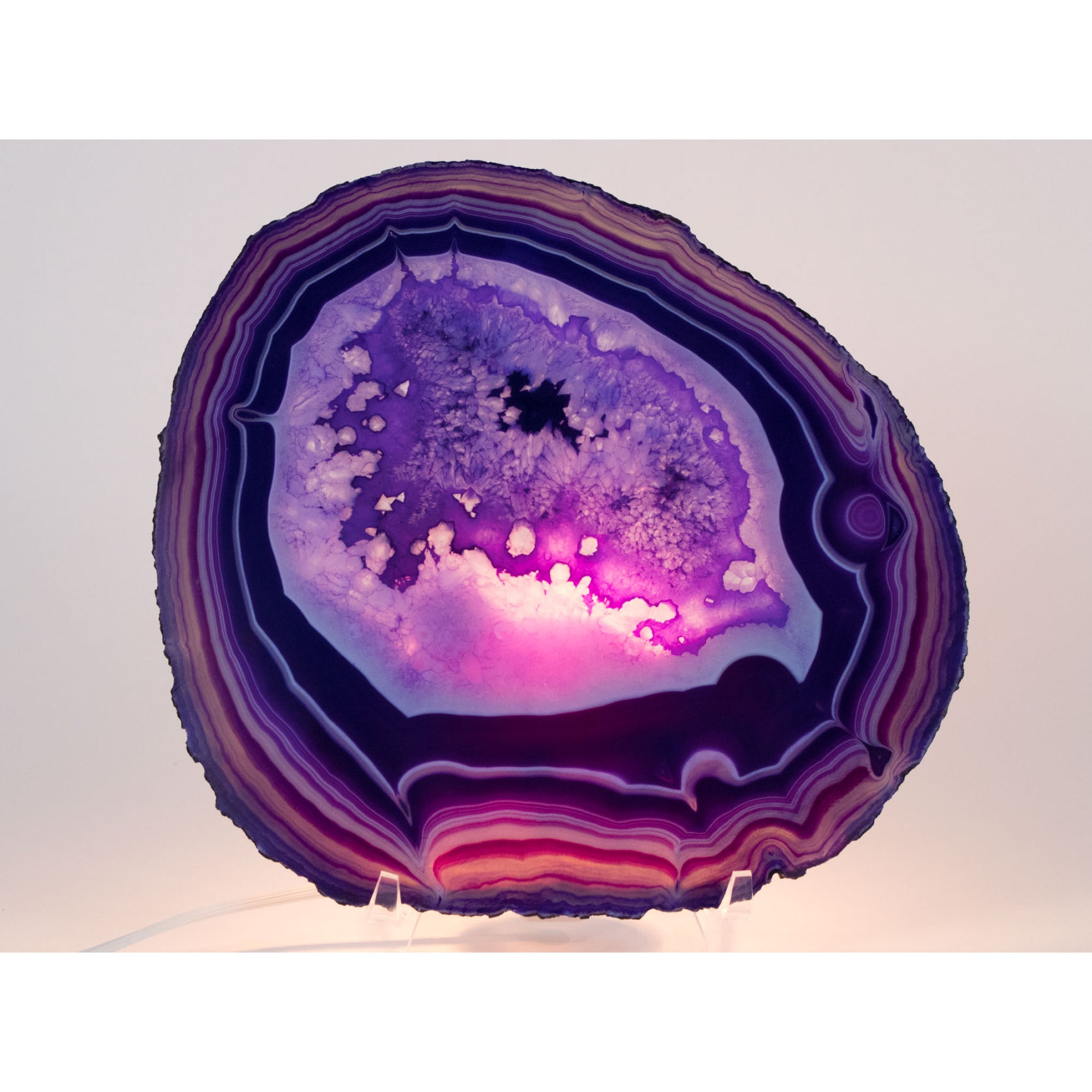 Large Purple Agate Slice from Brazil