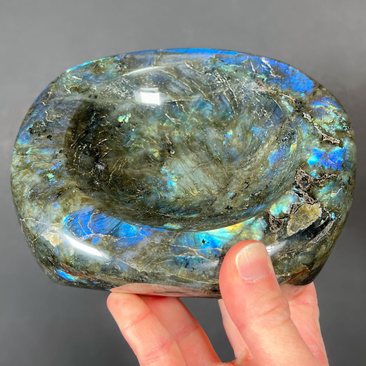 Large Labradorite Soap Dish