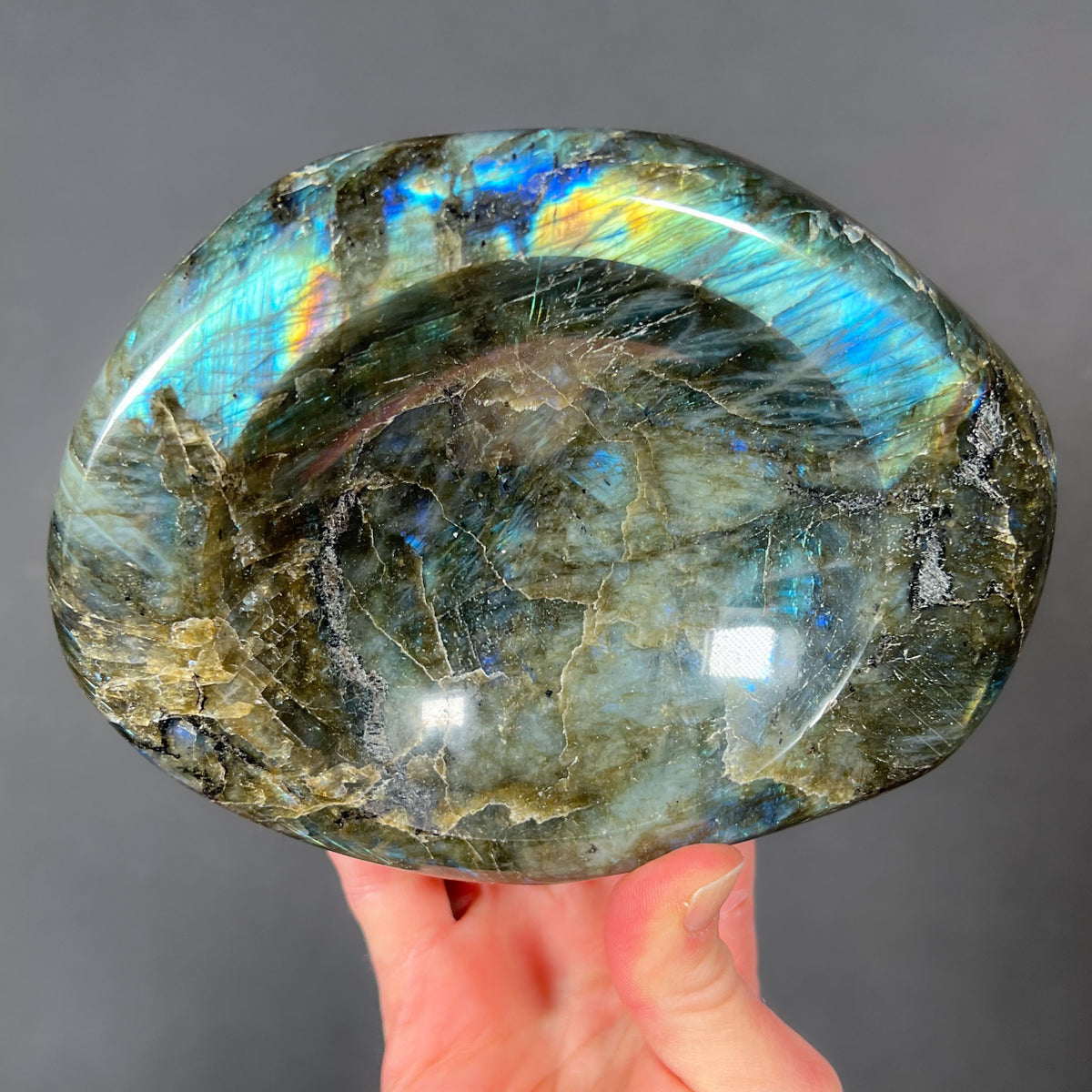 Labradorite Stone Bowl Decor
