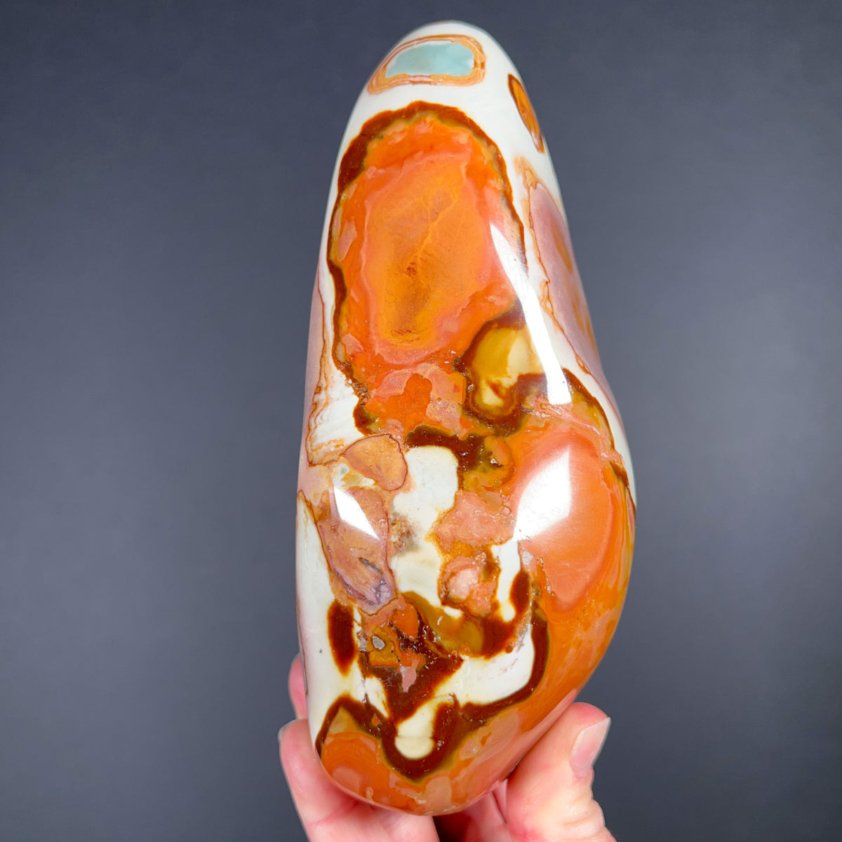 Orange and Neutral Tone Stone of Polychrome Jasper
