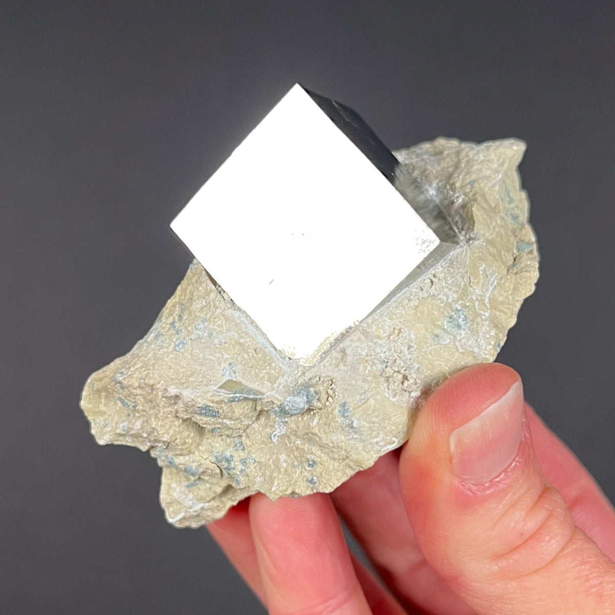 Pyrite Cube Mineral Specimen on Matrix