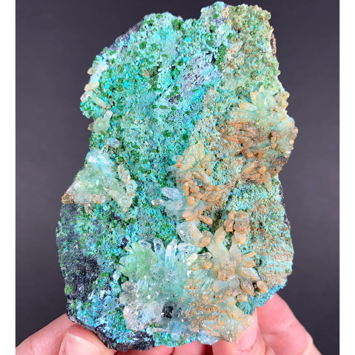 Chrysocolla and Quartz from Mexico