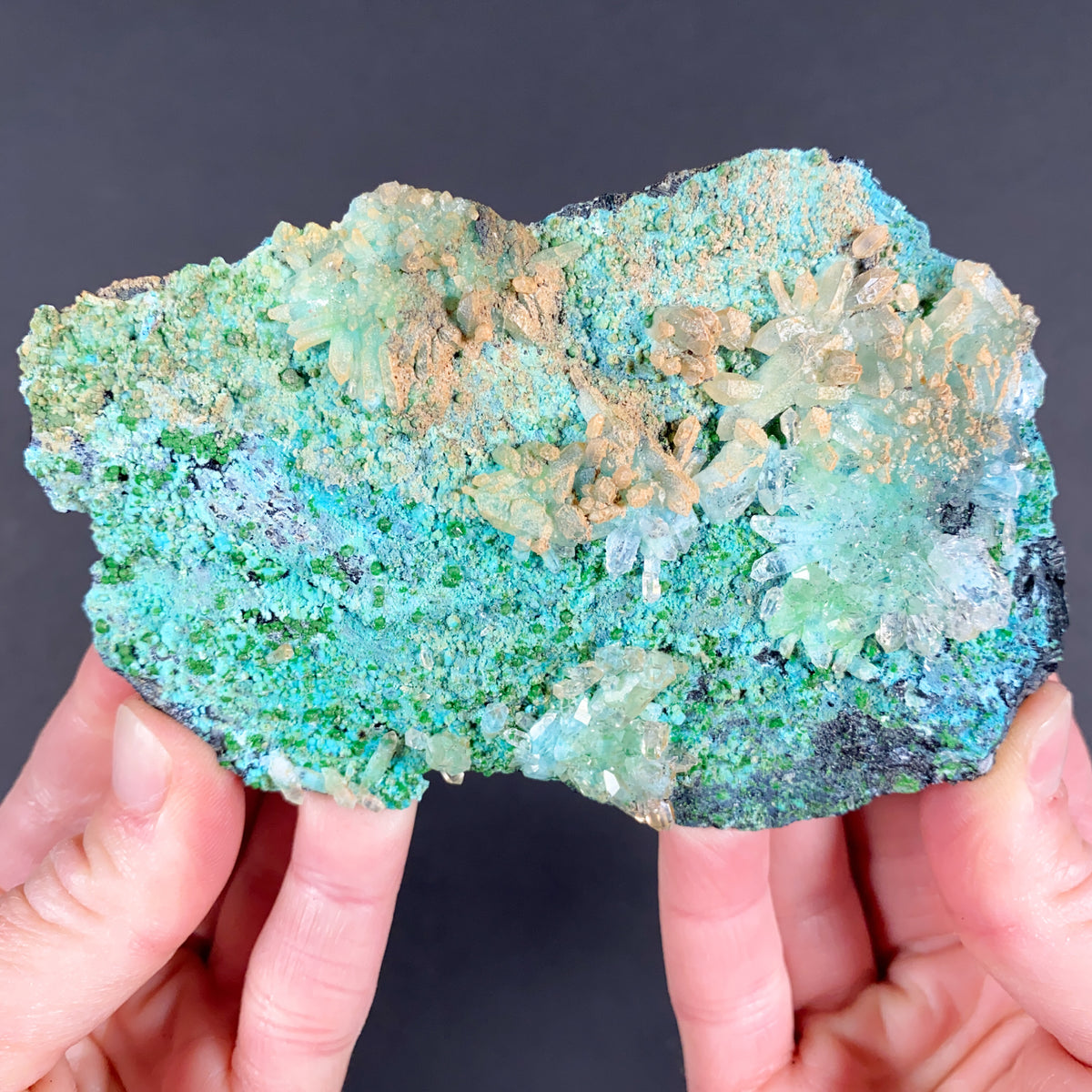 Chrysocolla and Quartz from Mexico