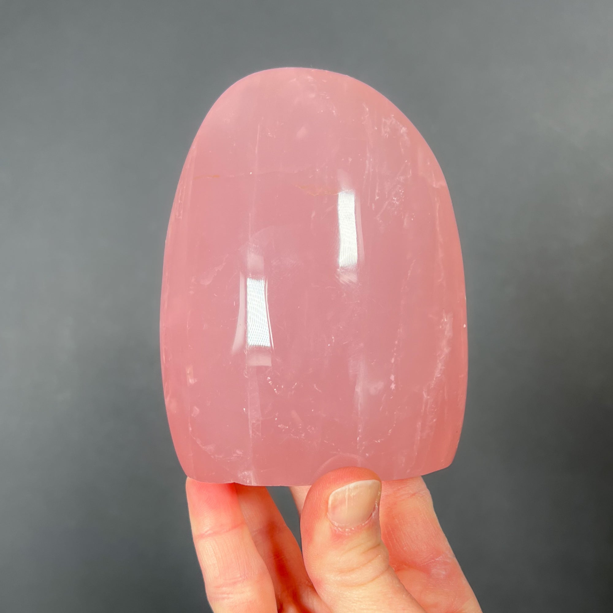 Rose Quartz Pink Polished Stone Carving