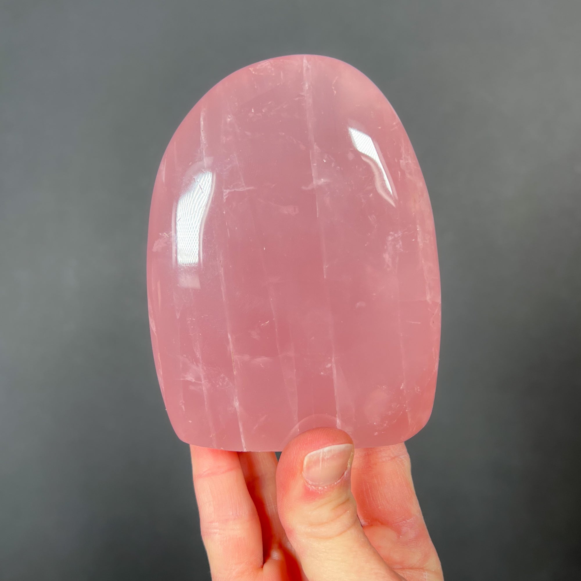 Polished Pink Rose Quartz Stone