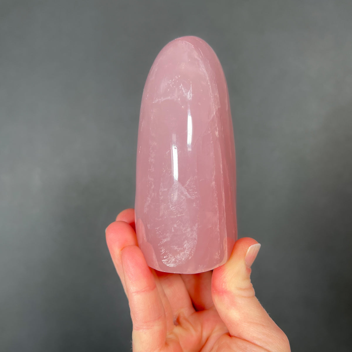 Rose Quartz Stone Side View