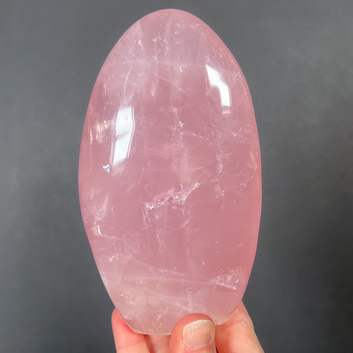 Polished Pink Rose Quartz Stone