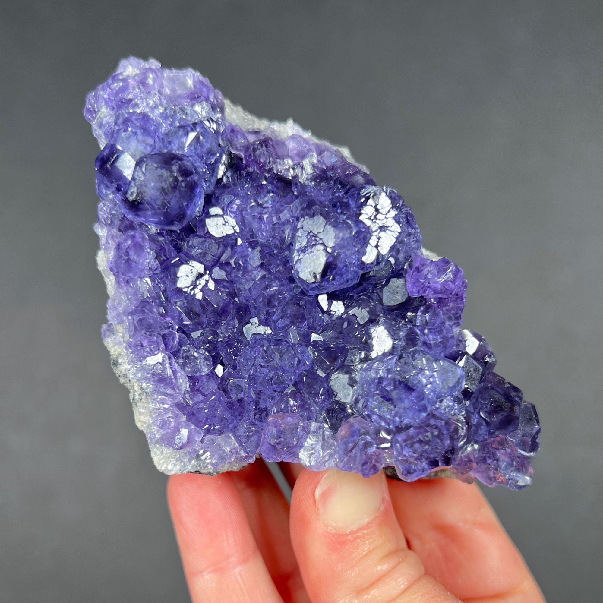 Purple and Blue Crystals of Fluorite from China